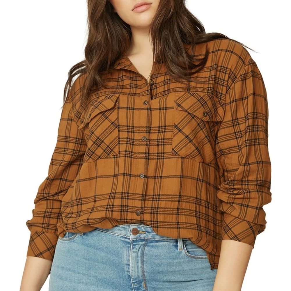 Sanctuary Brown lightweight flannel